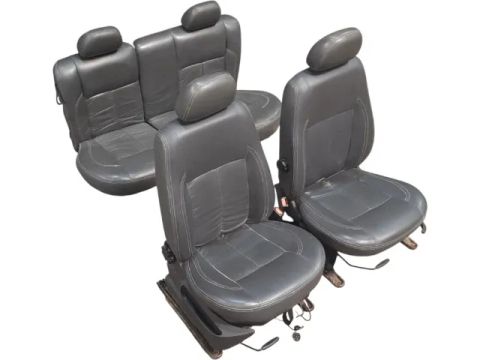 Jogo De Bancos Em Couro Cinza C Regulagem Altura Original Ecosport 2003 a 2012
