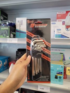 CHAVE Allen 9 peças Hex Key TR-002