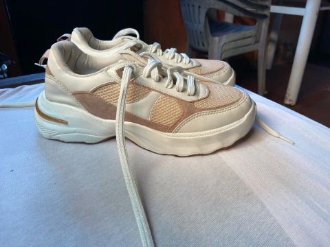 Tênis Casual Feminino Bege