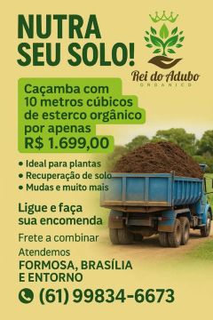 Adubo de Gado Orgânico - Caçamba com 10m³