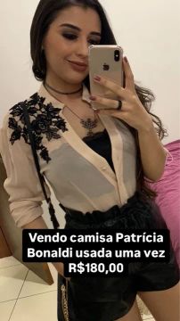 Camisa Patrícia Bonaldi usada uma vez; VALOR MENOR
