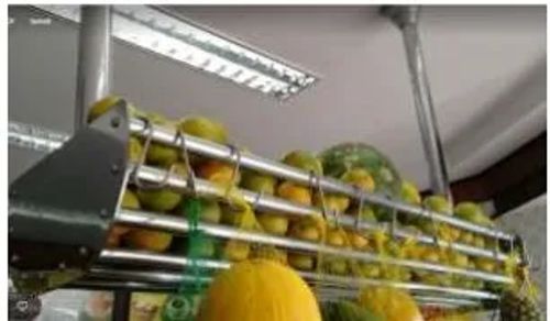 Fruteira suspensa em aço inox 430, para região litorânea inox 304.