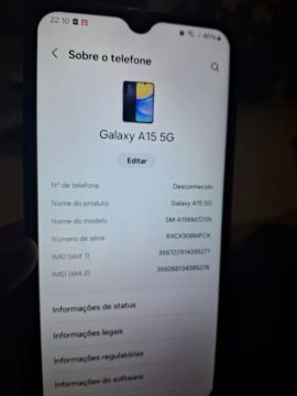 Sansung  A15 5G 128 gb. Novo