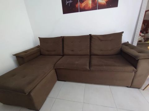 Sofá de Canto Marrom