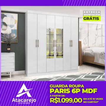 Guarda Roupa MDF Casal Entrega e Monta Grátis 