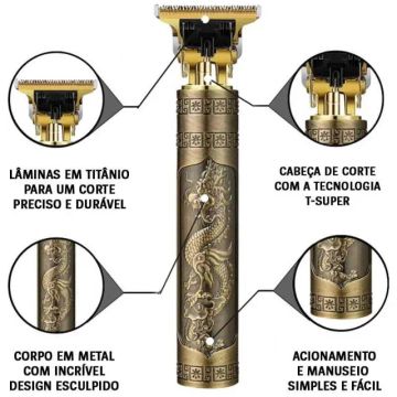 Máquina De Cortar Cabelo Para Barba Masculina Designer Aleatório Elétrico Profissional