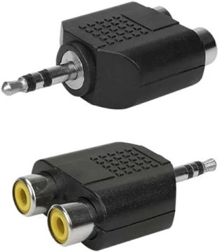 Adaptador P2 Macho Estereo / 2x RCA Femea