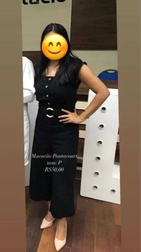 Macacão Pantacourt Preto - Tamanho P