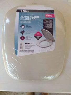 Assento Sanitário Almofadado Quadrado branco, Atlas, Primafer - Novo