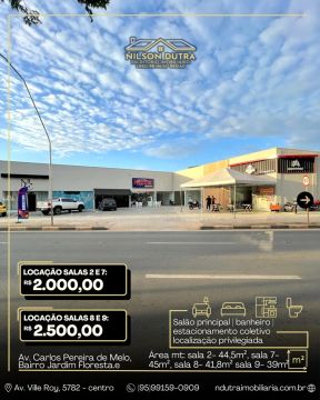 Salas comerciais disponíveis para locação na Carlos Pereira de Melo, Jardim Floresta