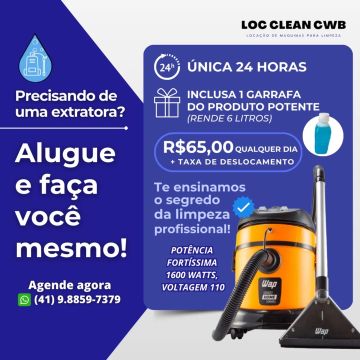 Locação de extratora de limpeza de estofados 