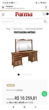 Penteadeira Império da Parma móveis 