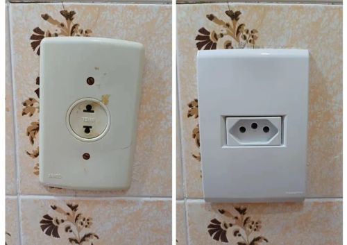Troca de tomadas 