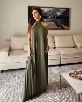 Vestido Longo Verde - Casual e Elegante