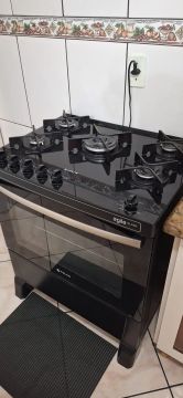Fogão Atlas Agile Glass 4 Bocas Preto