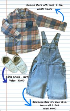 Roupas e calçados de 4/5 anos 