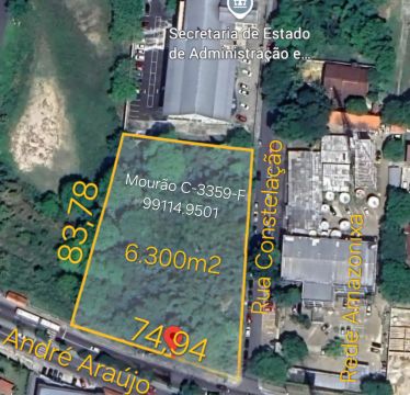 Oportunidade, Terreno na André Araújo com 6.300m2 ao lado TV Amazonas