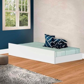 Cama Auxiliar Eleganza Sem Colchão Branco Até 12x - Frete Grátis 