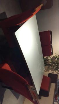 Mesa de Jantar Branca de Vidro