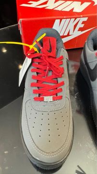 Nike Air Force F1 Low - Cinza e Vermelho