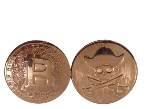 Bitcoin pirata e bitcoin anarcocapitalismo artesanato de cobre puro 999