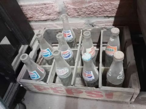 caixa madeira antiga pepsi