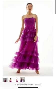 Vestido longo fúcsia 