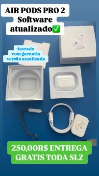 Fone de ouvido sem fio bluetooth air pods pro lacrado com garantia entrega gratis