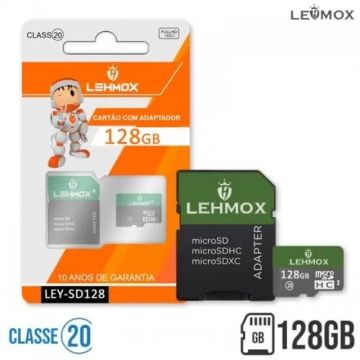 Cartão de Memória 128GB + Adaptador Lehmox