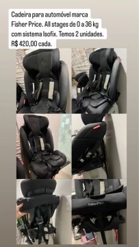 Cadeira Fisher Price all Stages. De 0 a 36 kg. Com isofix. Usada