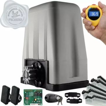Motor Deslizante Rossi 1/3 Hp Dz4 Turbo Portão 3 Metros Crem (instalado)