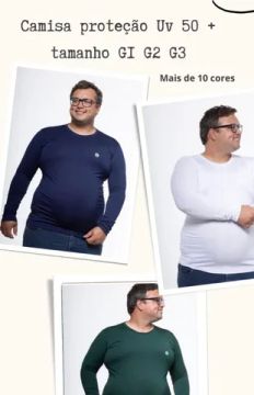 Camisas Plus size G1 ,G2,G3 Uv