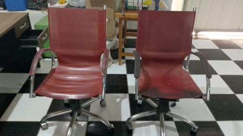 2 Cadeiras de Escritório Giratórias com Rodinhas