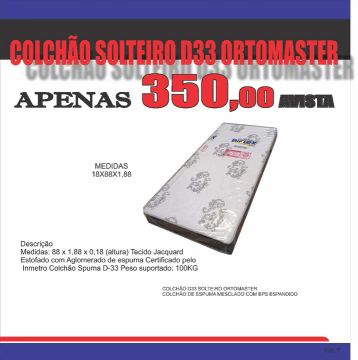 Colchão Solteiro D33 ortomaster 