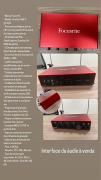 Focusrite Scarlett 18i8 3ª Geração