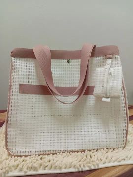 Bolsa de Praia Transparente branca 