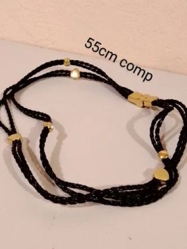 Colar chocker com 55cm novíssimo com pingentes dourados