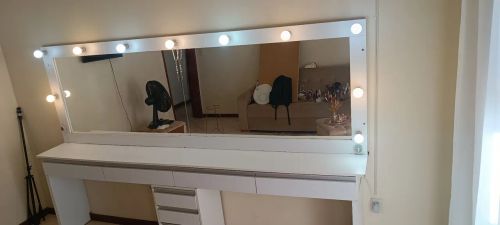 Penteadeira com Espelho Iluminado bancada para salão 