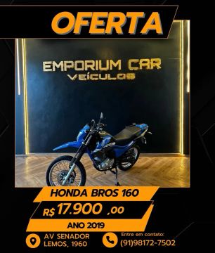 Honda Bros 160 2019 - Impecável 5 mil de Entarada
