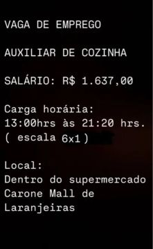 Auxiliar de cozinha 