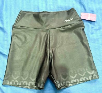 Short de Suplex Preto com Detalhes