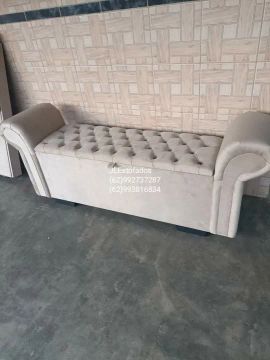 Baú estofado para cama