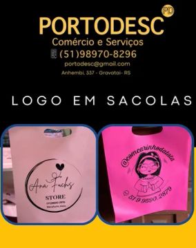 Logo em sacolas sacolas personalizadas Porto Alegre cachoeirinha Gravataí