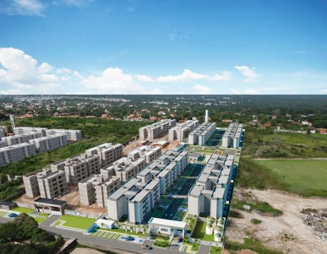 057- Apartamento de 49,66 m² com dois quartos sendo uma suíte, entre os bairros Turu e Ara