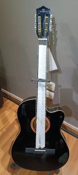 VIOLÃO AÇO ELÉTRICO MICHAEL CLÁSSICO SEMIFLAT VMS314 BK NOVO