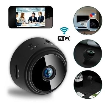 Mini Câmera Espiã Wi-Fi com Visão Noturna - Segurança Total!