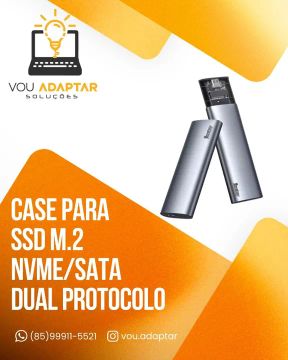 Case para SSD M.2 Sata/Nvme Dual Protocolo