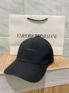 Boné Armani de nylon jacquard com letras de logo