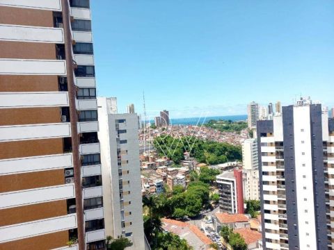 Apartamento Vista Mar com 4 quartos, 2 suítes à venda, 198 m² por R$ 1.200.000 - Graça - S