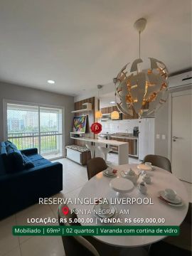 Reserva Inglesa Liverpool - Mobiliado com 02 Quartos - VENDA - Ponta Negra